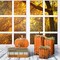 7-Piece Thanksgiving Wooden Harvest Decor Set – Retro Stacked Books, Pumpkin Block Signs & Table Centerpiece Bundle for Tiered Tray, Shelf, Office, Party & Fall Home Decoration